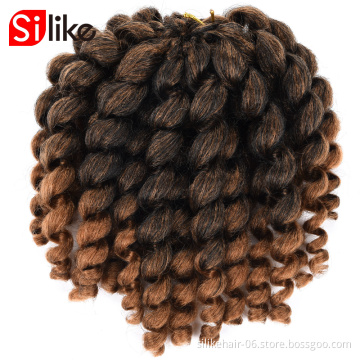 Jumpy Wand Curl Jamaican Bounce bug  bundles 8'' 22strands Synthetic spring Braiding Hair Extension Crochet twist HairFor Woman